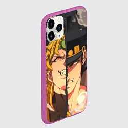 Чехол iPhone 11 Pro матовый Dio Brando x Jotaro, цвет: 3D-фиолетовый — фото 2