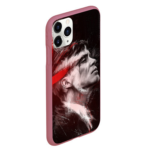 Чехол iPhone 11 Pro матовый Peaky Blinders Thomas Shelby / 3D-Малиновый – фото 2