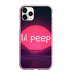 Чехол iPhone 11 Pro матовый Lil peepLogo, цвет: 3D-розовый