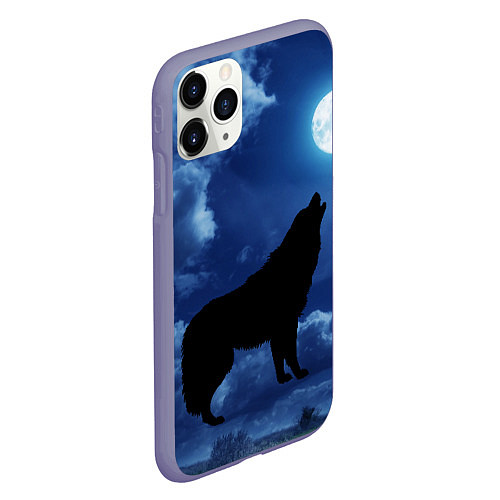 Чехол iPhone 11 Pro матовый WOLF / 3D-Серый – фото 2