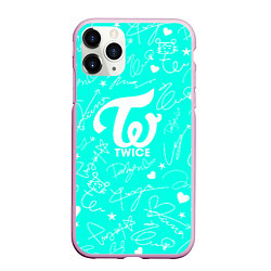 Чехол iPhone 11 Pro матовый TWICE АВТОГРАФЫ, цвет: 3D-розовый