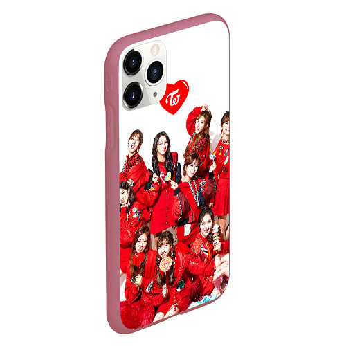 Чехол iPhone 11 Pro матовый TWICE / 3D-Малиновый – фото 2