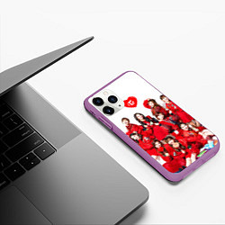 Чехол iPhone 11 Pro матовый TWICE, цвет: 3D-фиолетовый — фото 2