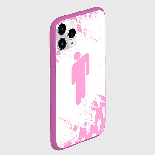 Чехол iPhone 11 Pro матовый Billie Eilish: Pink Style / 3D-Фиолетовый – фото 2