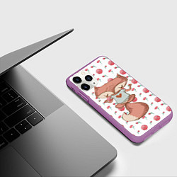 Чехол iPhone 11 Pro матовый Спокойная лисичка, цвет: 3D-фиолетовый — фото 2