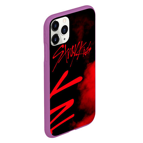 Чехол iPhone 11 Pro матовый Stray Kids / 3D-Фиолетовый – фото 2