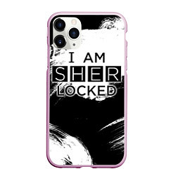 Чехол iPhone 11 Pro матовый Sherlock, цвет: 3D-розовый