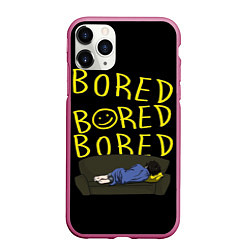 Чехол iPhone 11 Pro матовый Boreb, цвет: 3D-малиновый