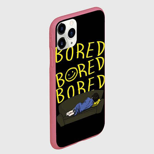 Чехол iPhone 11 Pro матовый Boreb / 3D-Малиновый – фото 2