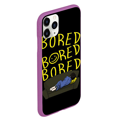 Чехол iPhone 11 Pro матовый Boreb / 3D-Фиолетовый – фото 2