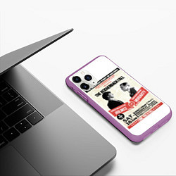 Чехол iPhone 11 Pro матовый The reichenbach fall, цвет: 3D-фиолетовый — фото 2