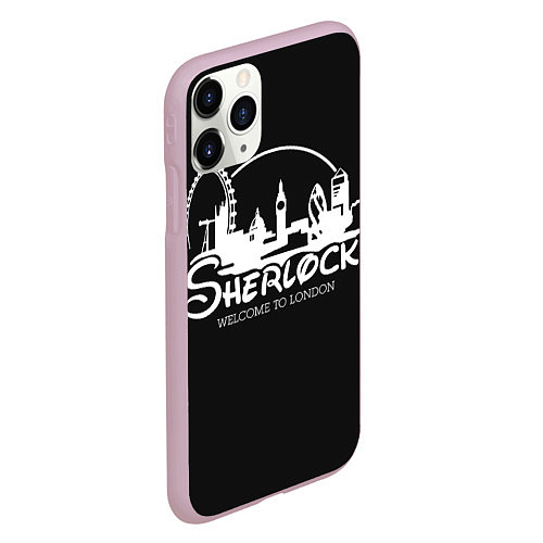 Чехол iPhone 11 Pro матовый Sherlock / 3D-Розовый – фото 2