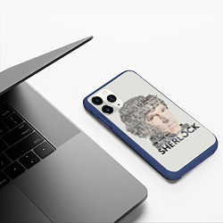 Чехол iPhone 11 Pro матовый Sherlock, цвет: 3D-тёмно-синий — фото 2