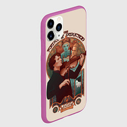 Чехол iPhone 11 Pro матовый Sherlock, цвет: 3D-фиолетовый — фото 2