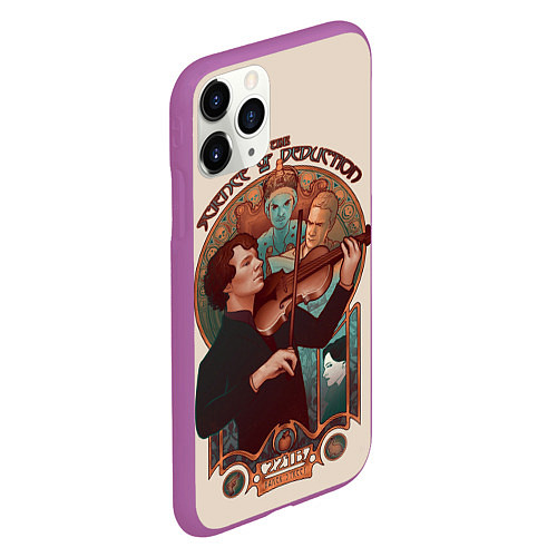 Чехол iPhone 11 Pro матовый Sherlock / 3D-Фиолетовый – фото 2