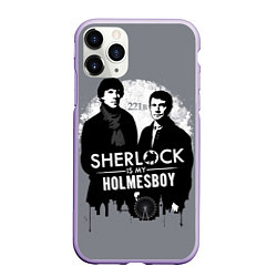 Чехол iPhone 11 Pro матовый Sherlock Holmesboy, цвет: 3D-светло-сиреневый