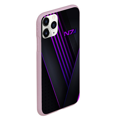 Чехол iPhone 11 Pro матовый Mass Effect N7 / 3D-Розовый – фото 2