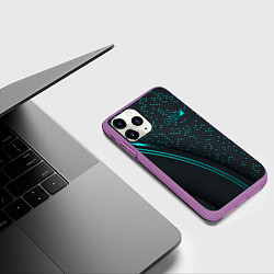 Чехол iPhone 11 Pro матовый Mass Effect N7, цвет: 3D-фиолетовый — фото 2
