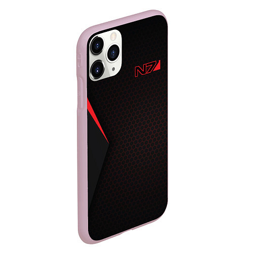 Чехол iPhone 11 Pro матовый Mass Effect N7 / 3D-Розовый – фото 2