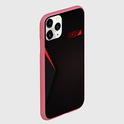 Чехол iPhone 11 Pro матовый Mass Effect N7, цвет: 3D-малиновый — фото 2