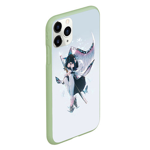 Чехол iPhone 11 Pro матовый Shinobu Kochou / 3D-Салатовый – фото 2