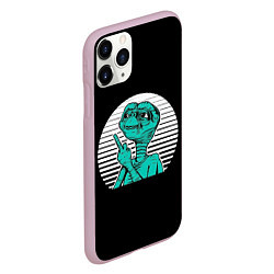 Чехол iPhone 11 Pro матовый Нло, цвет: 3D-розовый — фото 2