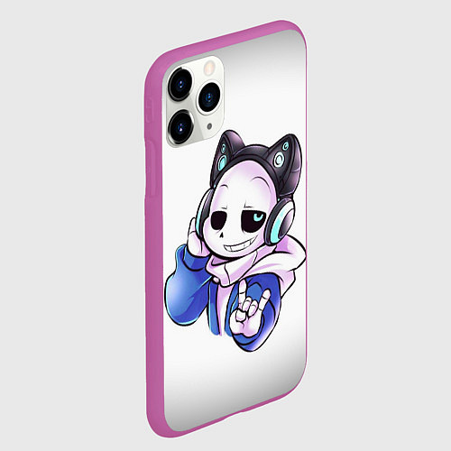 Чехол iPhone 11 Pro матовый UNDERTALE / 3D-Фиолетовый – фото 2
