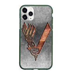 Чехол iPhone 11 Pro матовый Vikings, цвет: 3D-темно-зеленый