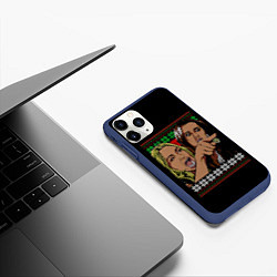 Чехол iPhone 11 Pro матовый Woman yelling at cat, цвет: 3D-тёмно-синий — фото 2