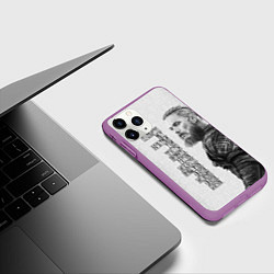 Чехол iPhone 11 Pro матовый И смерти нет почетней той, цвет: 3D-фиолетовый — фото 2