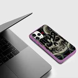 Чехол iPhone 11 Pro матовый Ария, цвет: 3D-фиолетовый — фото 2