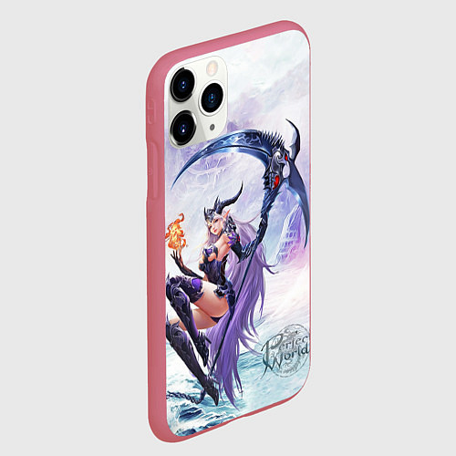 Чехол iPhone 11 Pro матовый Shadow class girl / 3D-Малиновый – фото 2