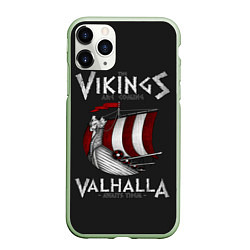 Чехол iPhone 11 Pro матовый Vikings Valhalla, цвет: 3D-салатовый
