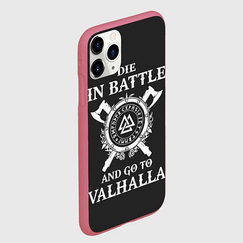 Чехол iPhone 11 Pro матовый Vikings / 3D-Малиновый – фото 2