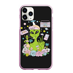 Чехол iPhone 11 Pro матовый I want to believe, цвет: 3D-розовый