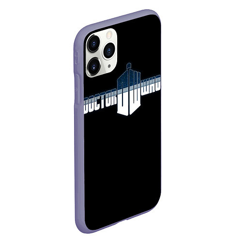 Чехол iPhone 11 Pro матовый Doctor Who / 3D-Серый – фото 2