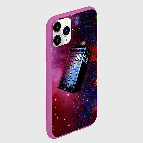 Чехол iPhone 11 Pro матовый Doctor Who / 3D-Фиолетовый – фото 2