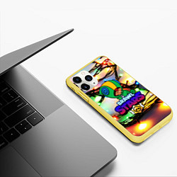 Чехол iPhone 11 Pro матовый BRAWL STARS НОВОГОДНИЙ, цвет: 3D-желтый — фото 2