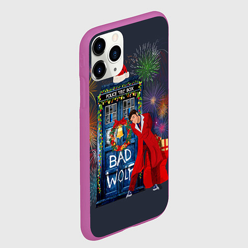 Чехол iPhone 11 Pro матовый Doctor Who / 3D-Фиолетовый – фото 2