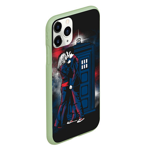 Чехол iPhone 11 Pro матовый Doctor Who / 3D-Салатовый – фото 2