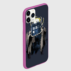 Чехол iPhone 11 Pro матовый Doctor Who, цвет: 3D-фиолетовый — фото 2