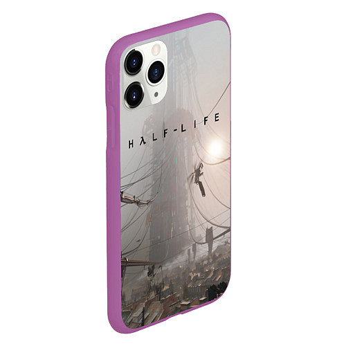 Чехол iPhone 11 Pro матовый HALF-LIFE / 3D-Фиолетовый – фото 2