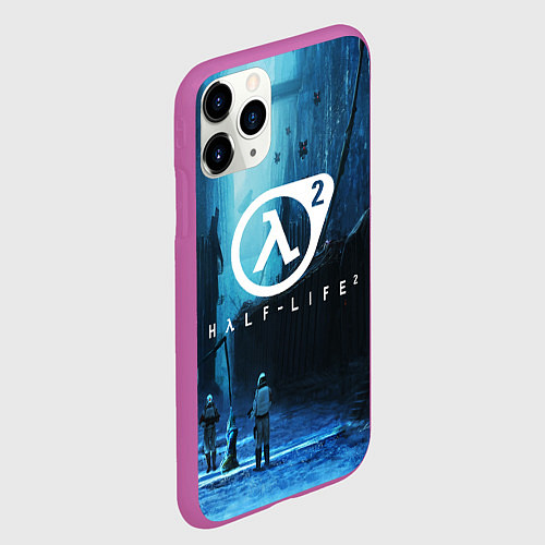 Чехол iPhone 11 Pro матовый HALF-LIFE 2 / 3D-Фиолетовый – фото 2
