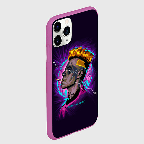 Чехол iPhone 11 Pro матовый SAYONARA BOY / 3D-Фиолетовый – фото 2