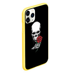 Чехол iPhone 11 Pro матовый Роза, цвет: 3D-желтый — фото 2