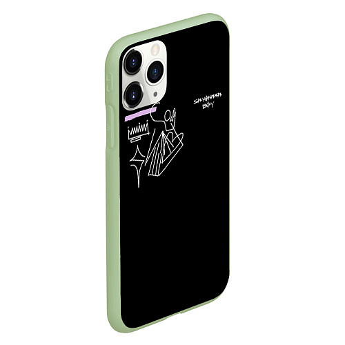 Чехол iPhone 11 Pro матовый SAYONARA BOY / 3D-Салатовый – фото 2