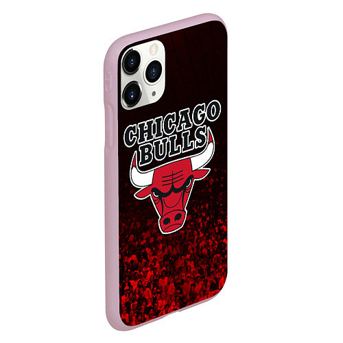 Чехол iPhone 11 Pro матовый CHICAGO BULLS / 3D-Розовый – фото 2