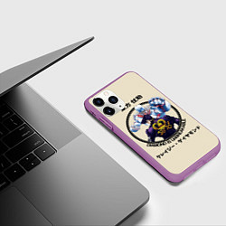 Чехол iPhone 11 Pro матовый Приключения ДжоДжо, цвет: 3D-фиолетовый — фото 2