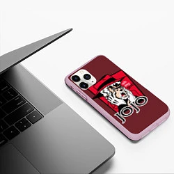 Чехол iPhone 11 Pro матовый Приключения ДжоДжо, цвет: 3D-розовый — фото 2