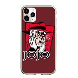 Чехол iPhone 11 Pro матовый Приключения ДжоДжо, цвет: 3D-салатовый